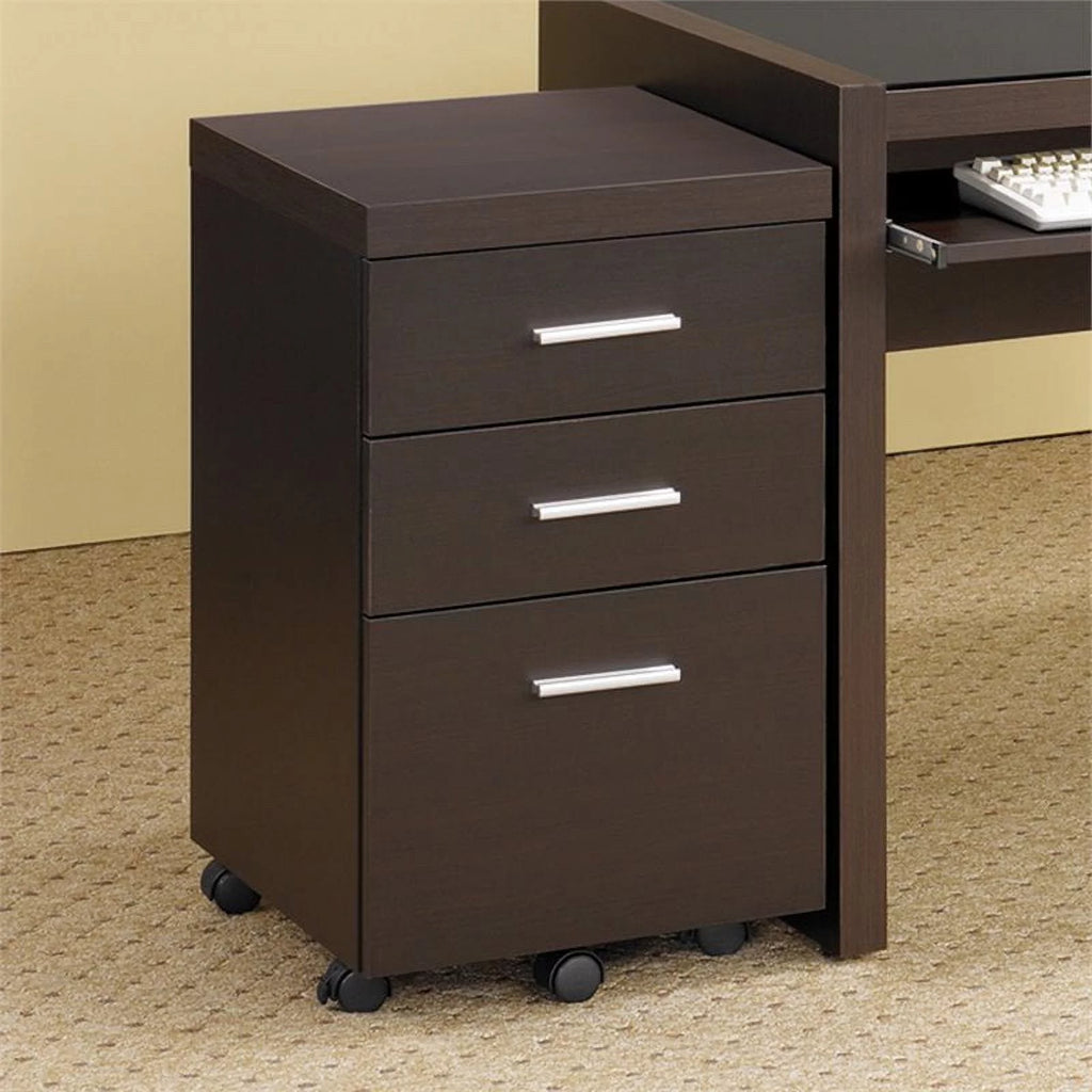 4 Piece Set with Desk Mobile File Cabinet Office Chair and Bookcase L435621