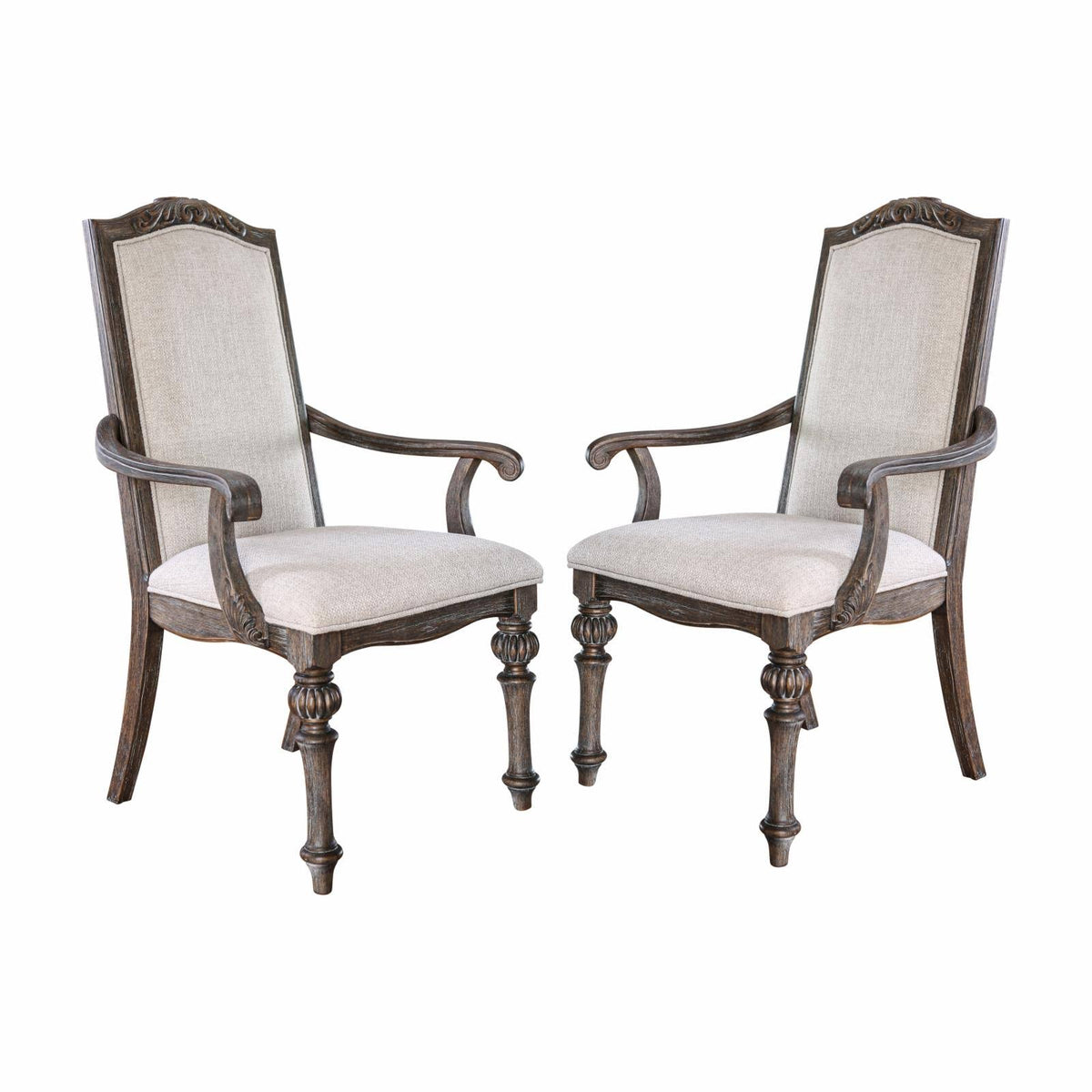 Fabric Arm Chair Set of 2 D620
