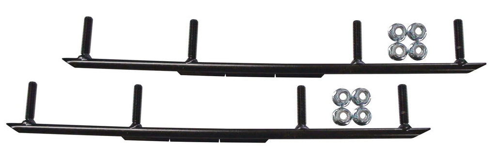 Red Razor Snowmobile Skis with 10" Round Bars Complete Kit I2131