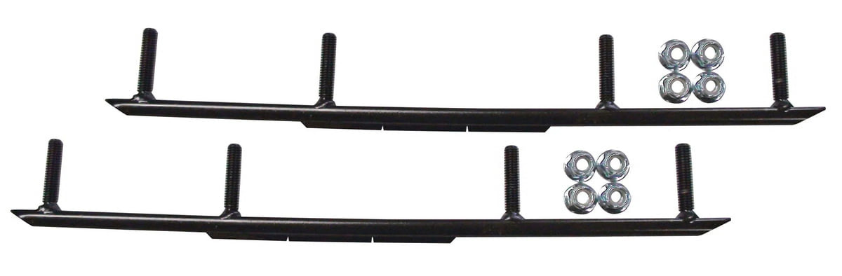Red Razor Snowmobile Skis with 10" Round Bars Complete Kit I2131