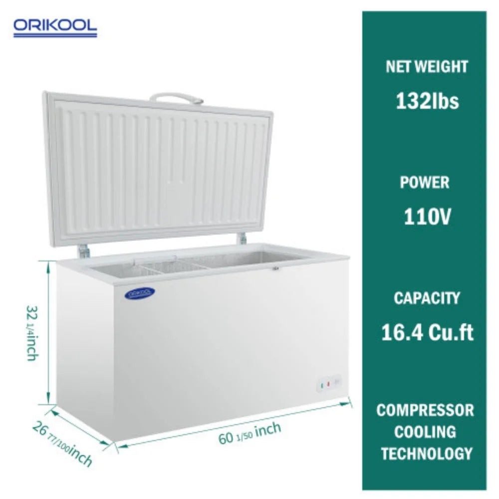 16.4 Cu.ft Solid Top Chest Freezer with Lockable Lid H651773