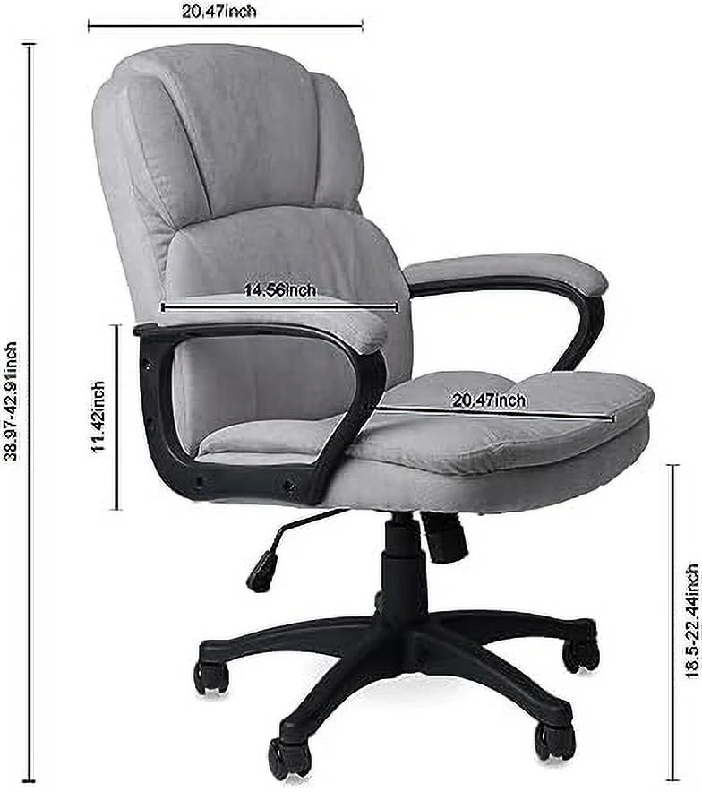 Ergonomic Upholstered Swivel Office Chair with Headrest and Armrest S137045