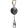 10' Compact Web Self-Retracting Lifeline with Steel Carabiner and Snap Hook G153