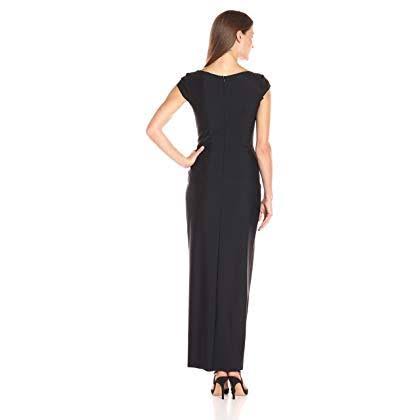 Cap Sleeve Beaded Gown C997