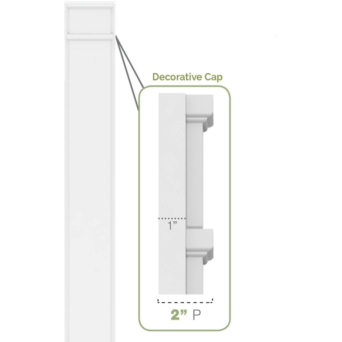 Plain PVC Pilaster with Decorative Capital & Base (Pair) O4843