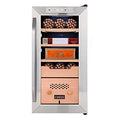 250 Cigar Cooler Humidor with Stainless Steel Trim Finish Cabinet, Spanish Cedar Wood Shelves and Drawer Y11401