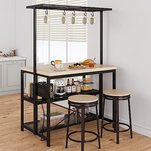 3 Tier Microwave Stand Oven Shelf with Power Outlet Q139354