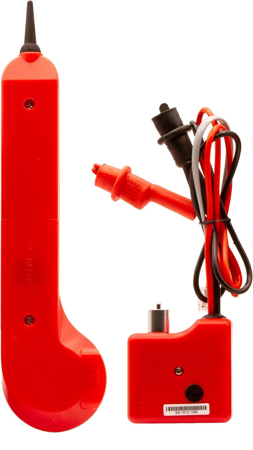 Tone and Probe Wire Trace and Cable Test Kit with RJ11, RJ45, and Alligator Clips F235