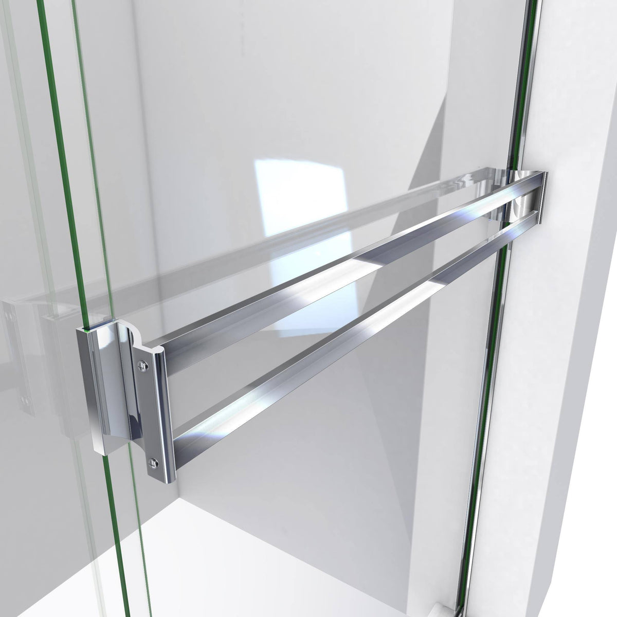 52-in to 56-in Frameless Oil-Rubbed Bronze Sliding Shower Door T3736