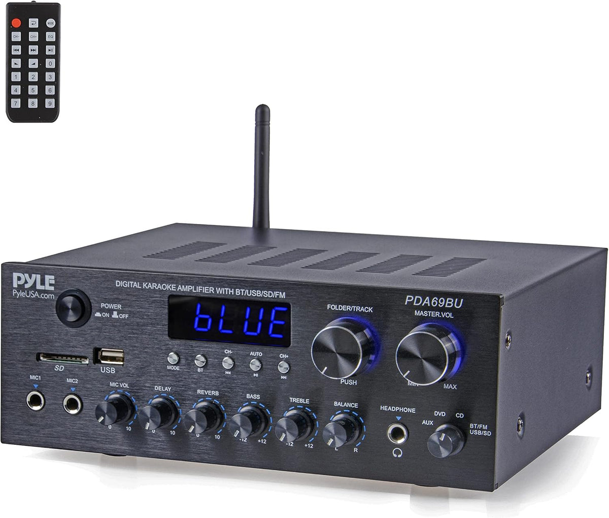 Bluetooth Home Audio Amplifier Receiver Stereo 300W Dual Channel A74795