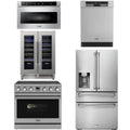 36 Electric Range, Refrigerator, Dishwasher, Microwave and Wine Cooler A9497