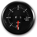 8000 RPM Universal Electronic Tachometer Gauge 2-1/16 52mm White Amber LED Black Dial Chrome Rim Pack of 2 T17011