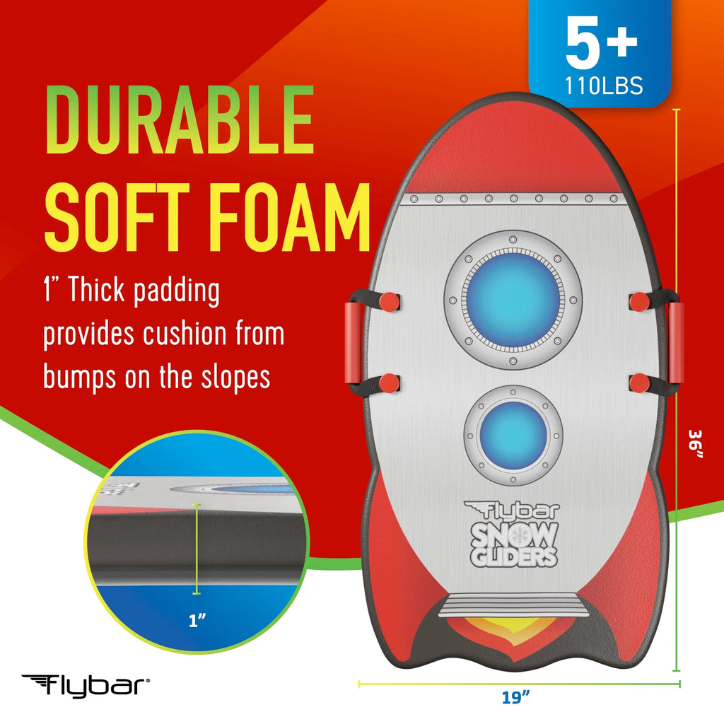 36' Rocket Foam Toboggan Snow Sled for Kids O4384