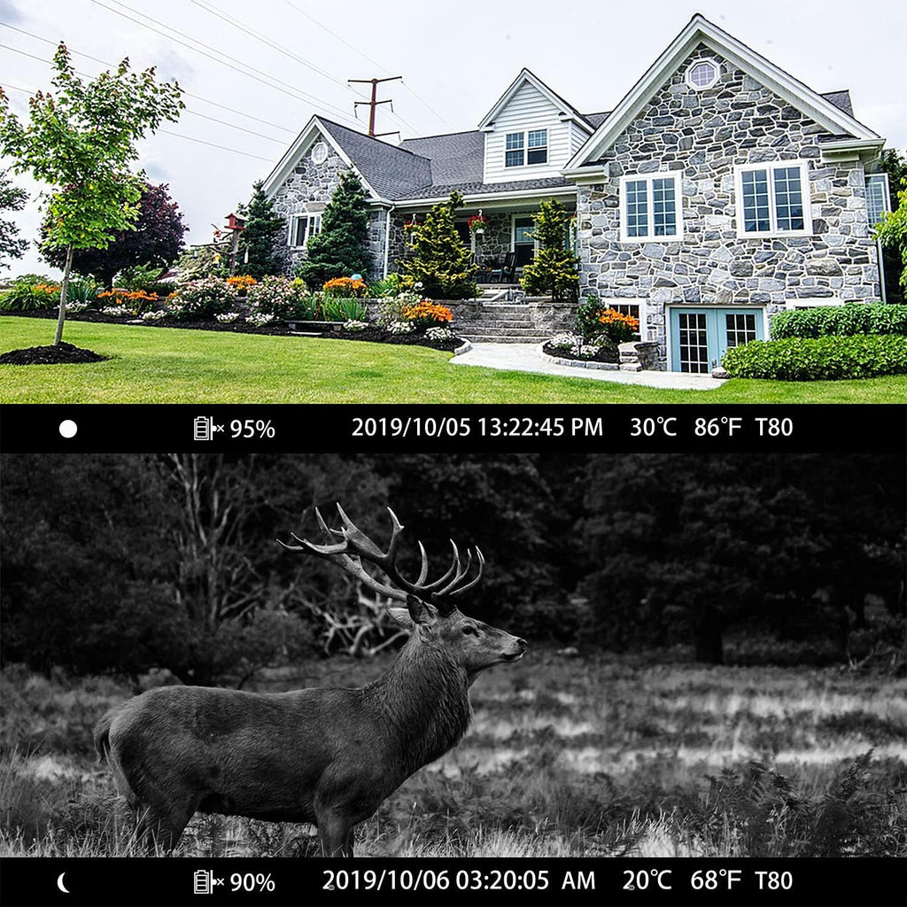 24MP 1296P WIFI Trail Camera with 120° Wide-Angle Night Vision Infrared Motion Sensor IP66 Waterproof O137