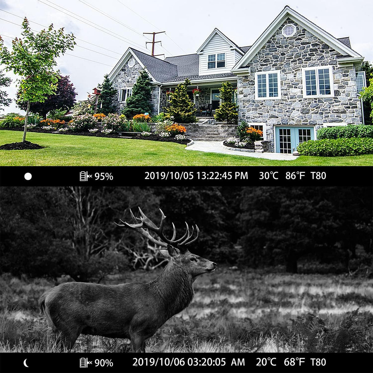 24MP 1296P WIFI Trail Camera with 120° Wide-Angle Night Vision Infrared Motion Sensor IP66 Waterproof O137