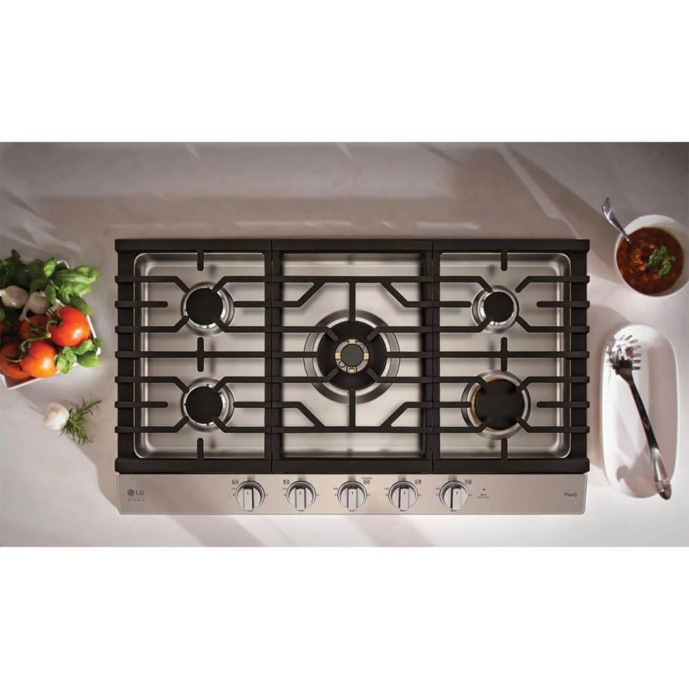36 inch Stainless 5-Burner Built-In Gas Cooktop L3784