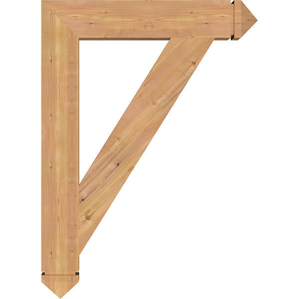 Traditional Arts & Crafts Smooth Bracket, Western Red Cedar E2899