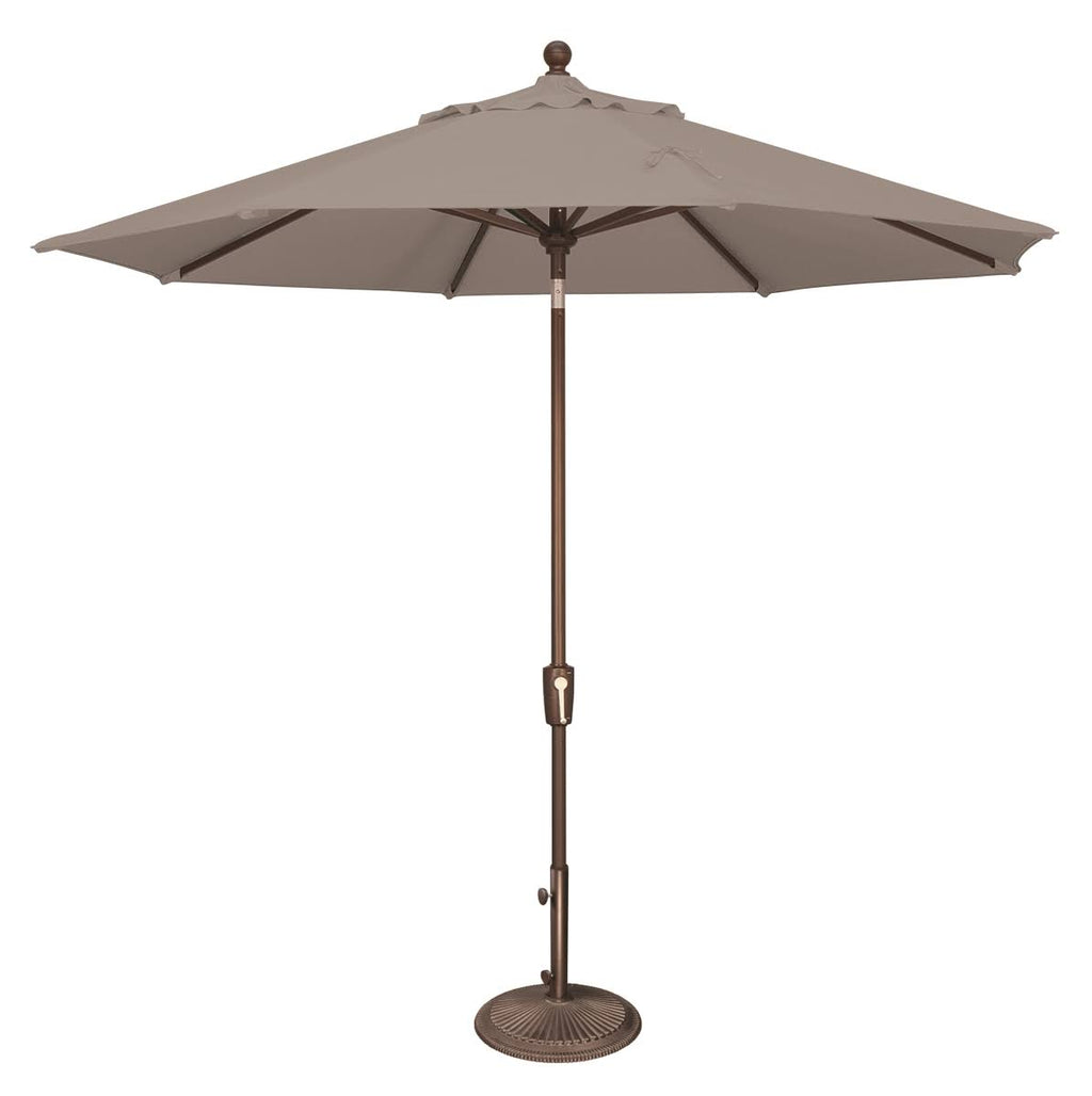 Bronze 9 ft. Octagon Sunbrella Push Button Tilt Umbrella I8087