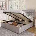 King Size Lift Up Storage Upholstered Platform Bed Frame S396219