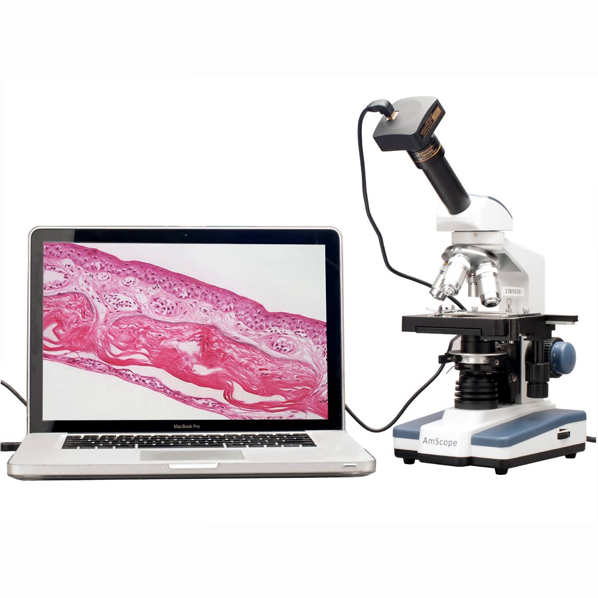 40X-2000X LED Monocular Compound Microscope with 9MP Camera J8552