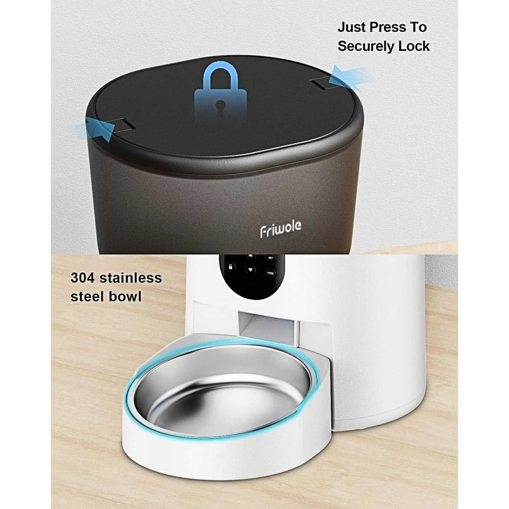 6L Automatic Cat Feeder with Double Bowls O256