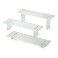 3 Piece Rectangular Acrylic Riser Set with Straight Legs L6694