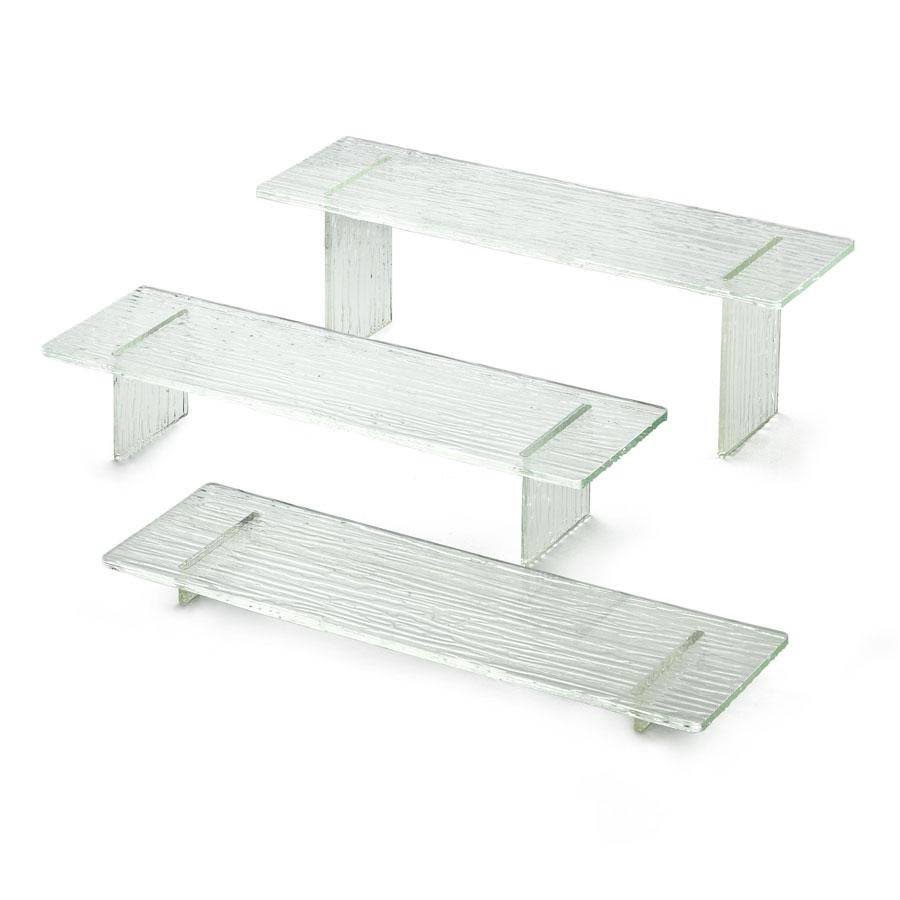 3 Piece Rectangular Acrylic Riser Set with Straight Legs L6694