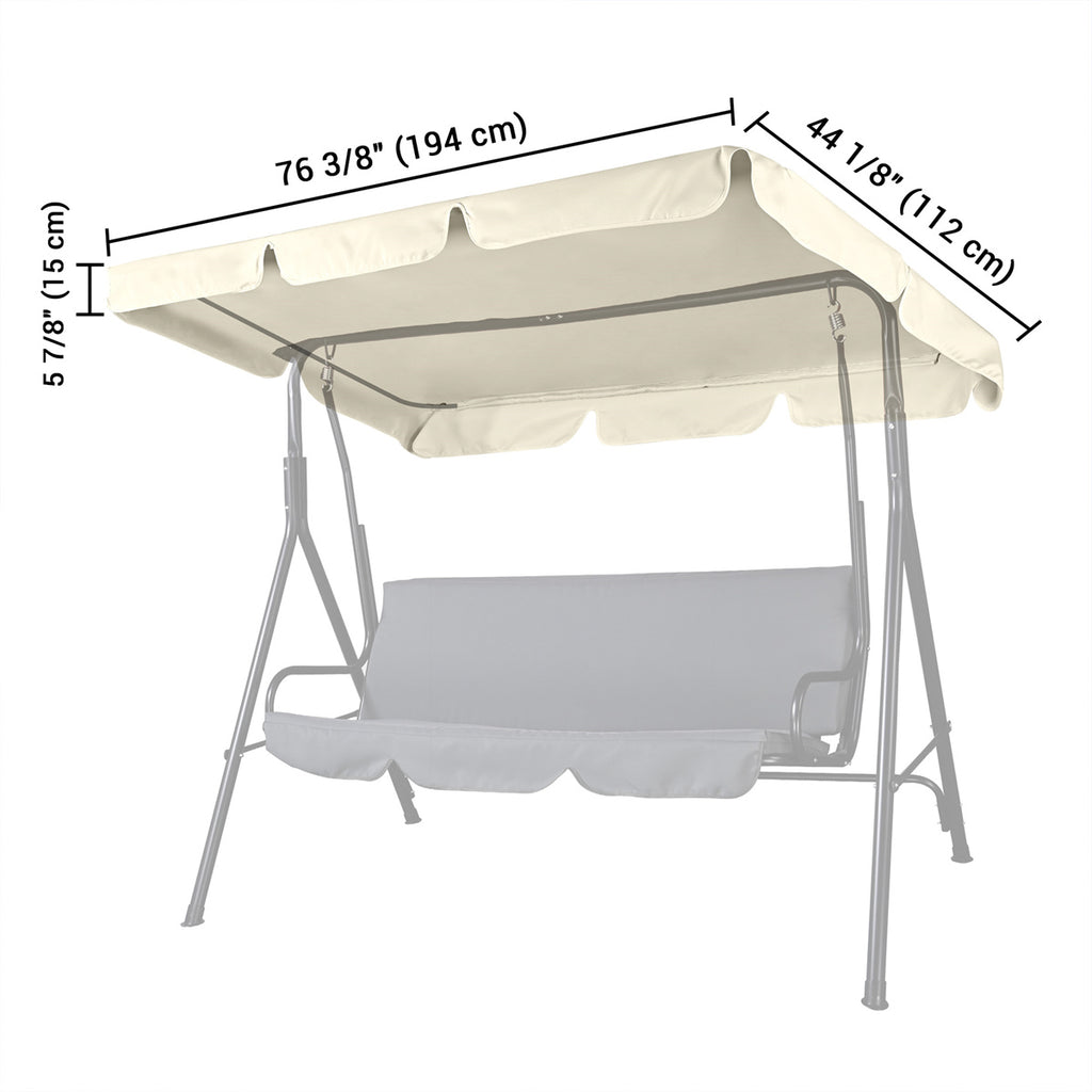 White Canopy Replacement Tops 77'' x 43'' J59940