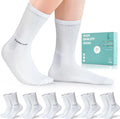 Bamboo Crew Seamless Diabetic Socks with Cushioned Sole Non-Binding Top 6 Pairs Y800