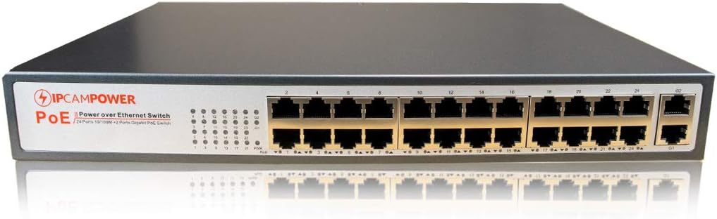 16 Port POE Network Switch with 2 Gigabit Uplink Ports Y38801