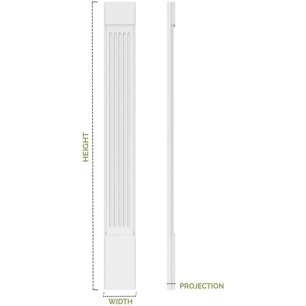 Plain PVC Pilaster with Decorative Capital & Base (Pair) O4843