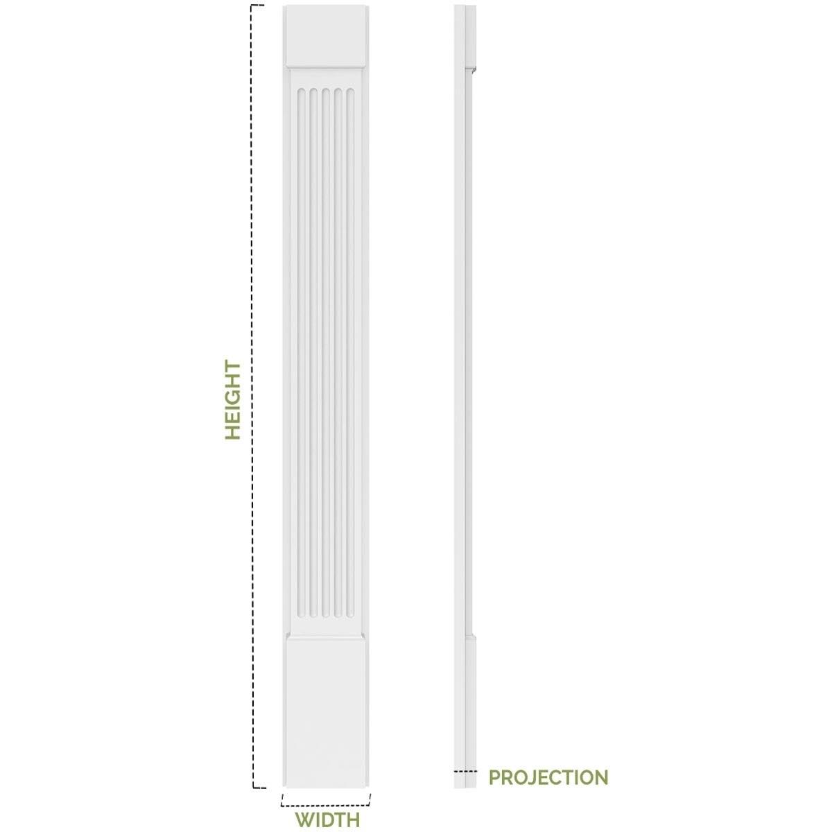 Plain PVC Pilaster with Decorative Capital & Base (Pair) O4843