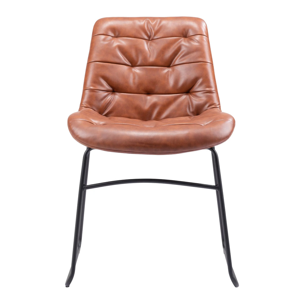 Dining Chair Set of 2 Vintage Brown E52706