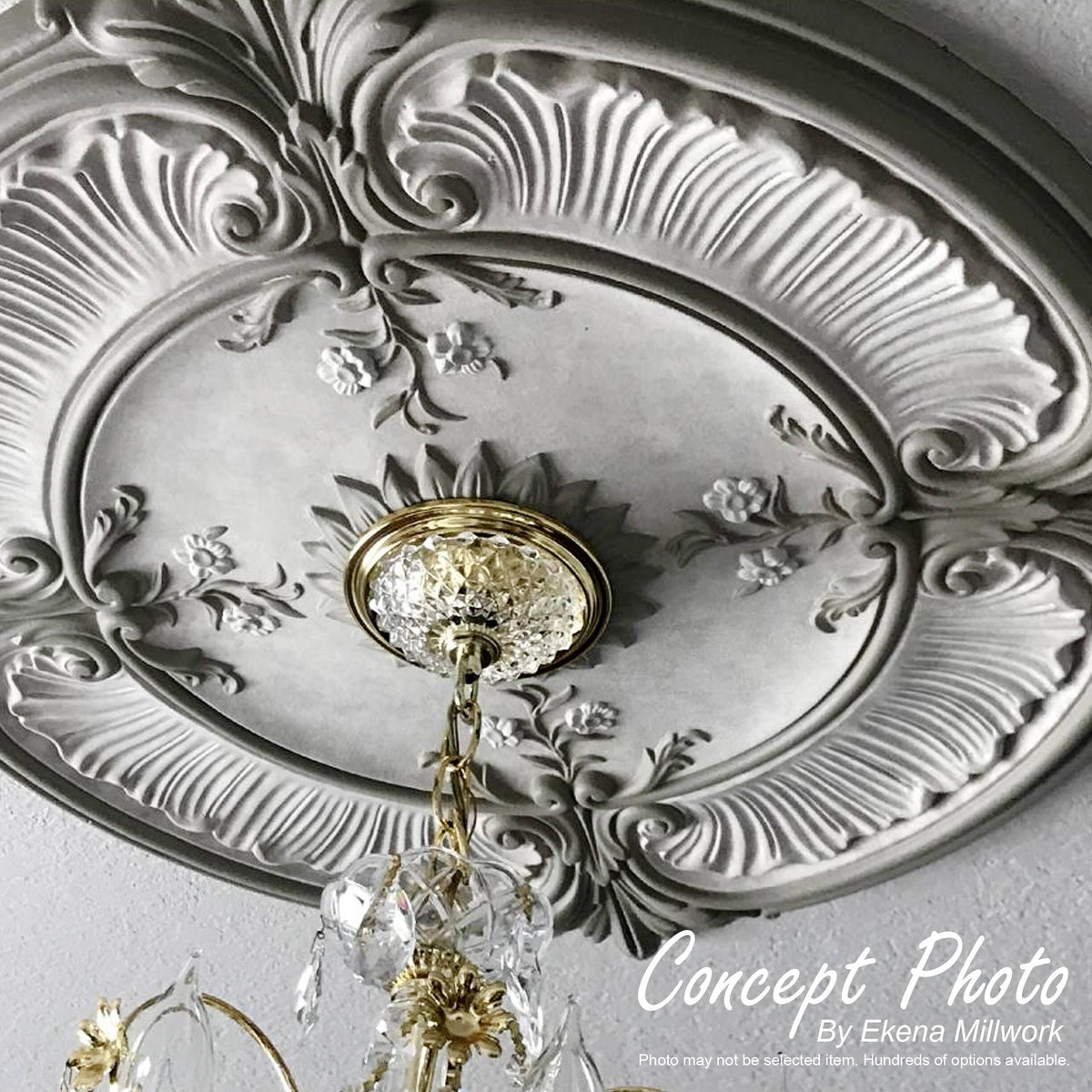 Carlsbad Ceiling Medallion Hand-Painted Night Shade W798
