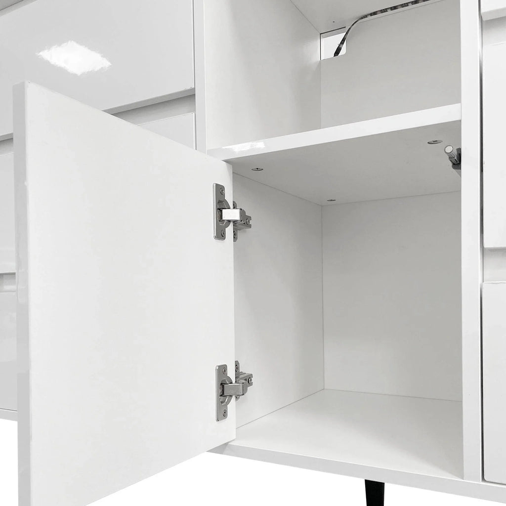 White High Gloss Sideboard Storage Cabinet Q7860