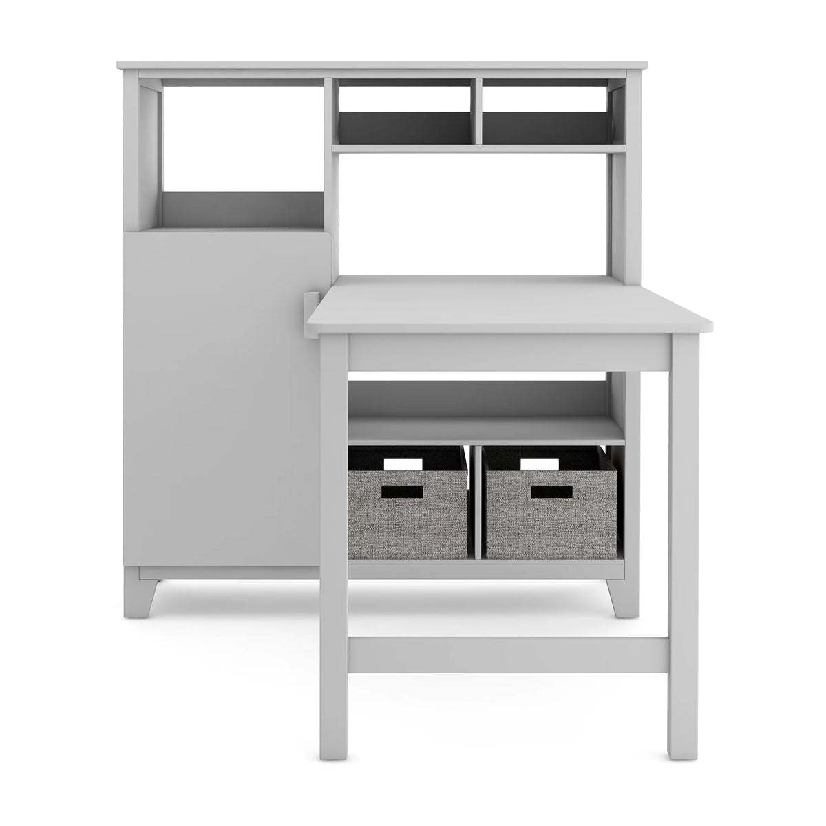 Gray Kids Desk and Chair with Storage Z253471