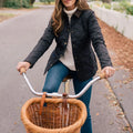 Corduroy Collar Diamond Quilted Barn Jacket N7737