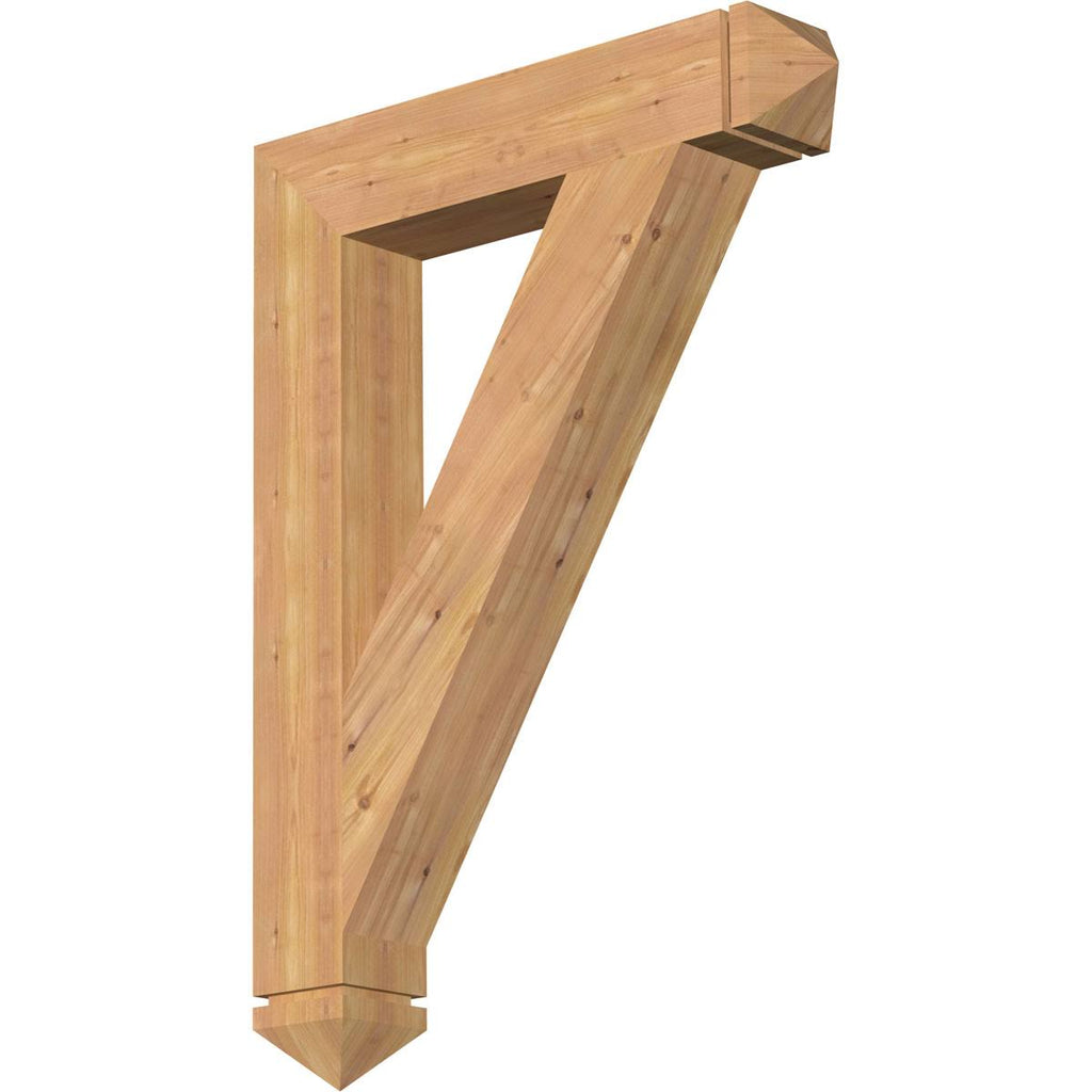 Traditional Arts & Crafts Smooth Bracket, Western Red Cedar E2899