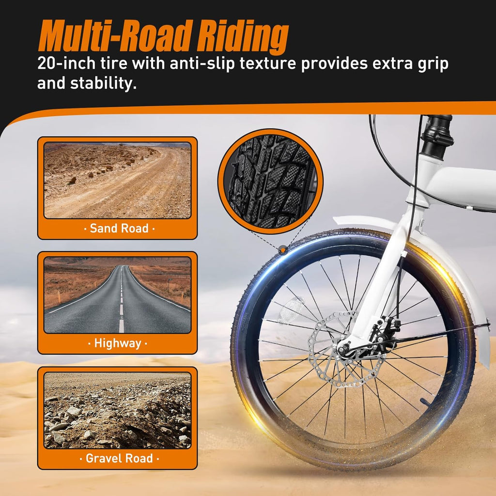20-inch 7 Speed Folding Bicycle with Disc Brake W552070
