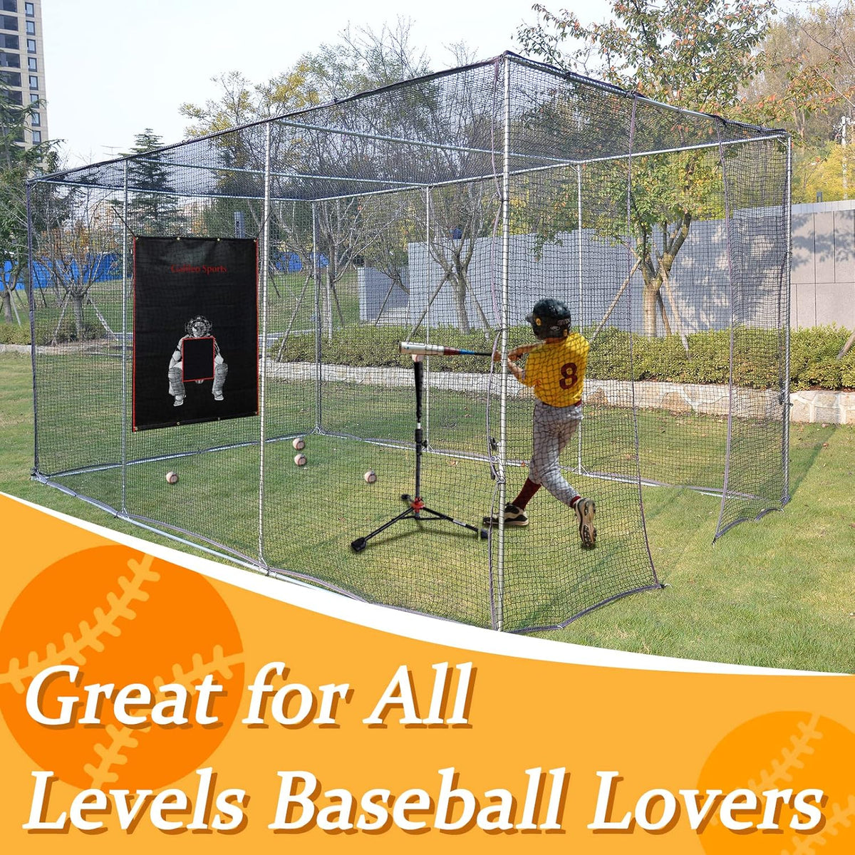 16X10X8FT Batting Cage with Wheels H479496