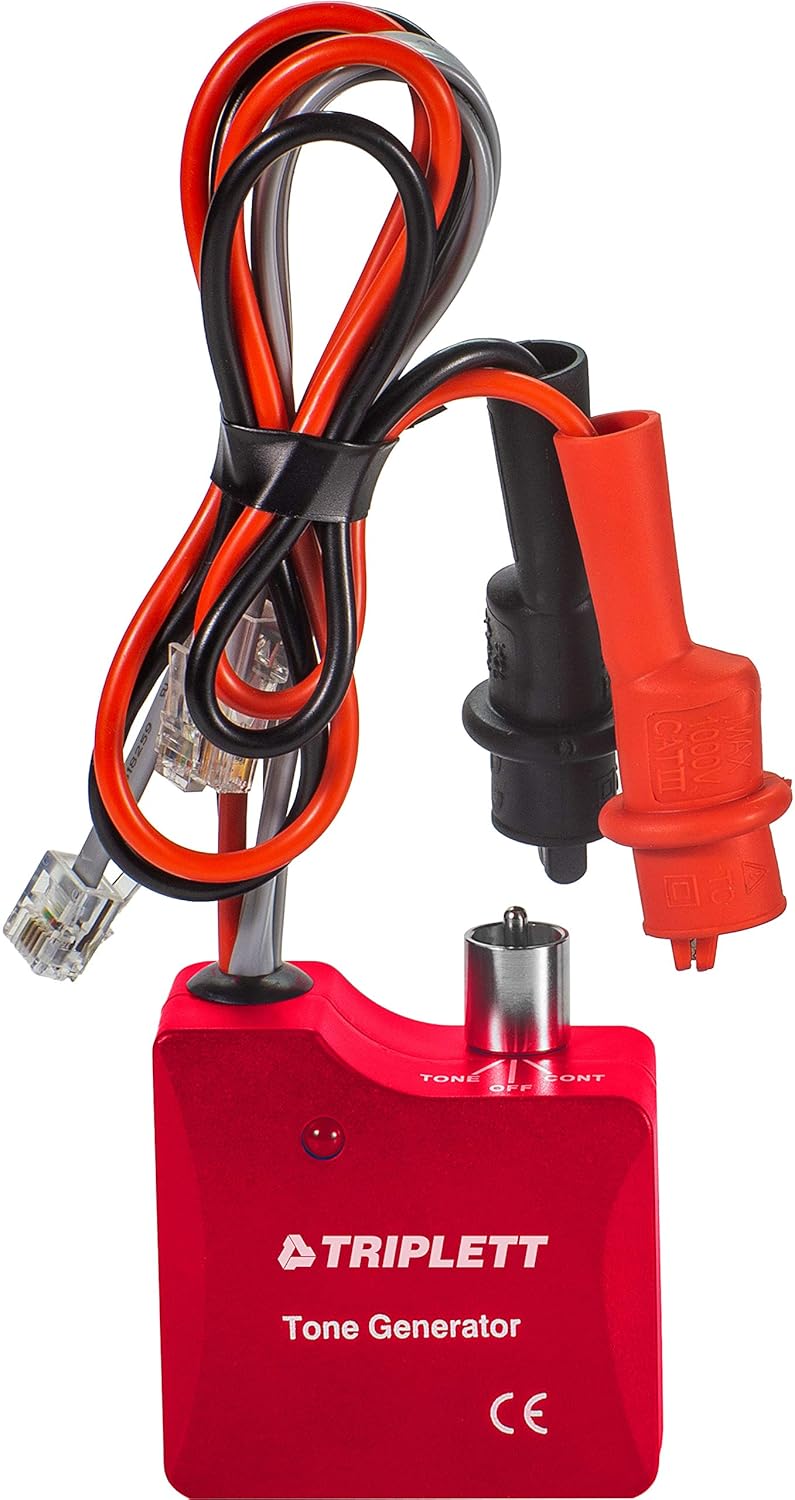 Tone and Probe Wire Trace and Cable Test Kit with RJ11, RJ45, and Alligator Clips F235
