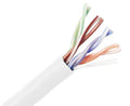 Cat5e Plenum Bulk Ethernet Cable, Cmp UL Listed, Solid Copper UTP, 24 AWG 1000ft White P30297