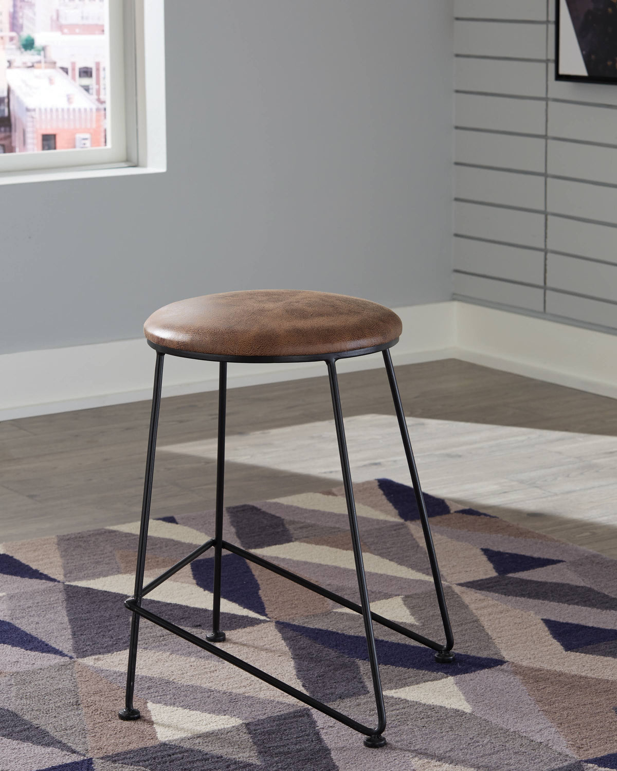 Dark Gunmetal Counter Height Stool G711