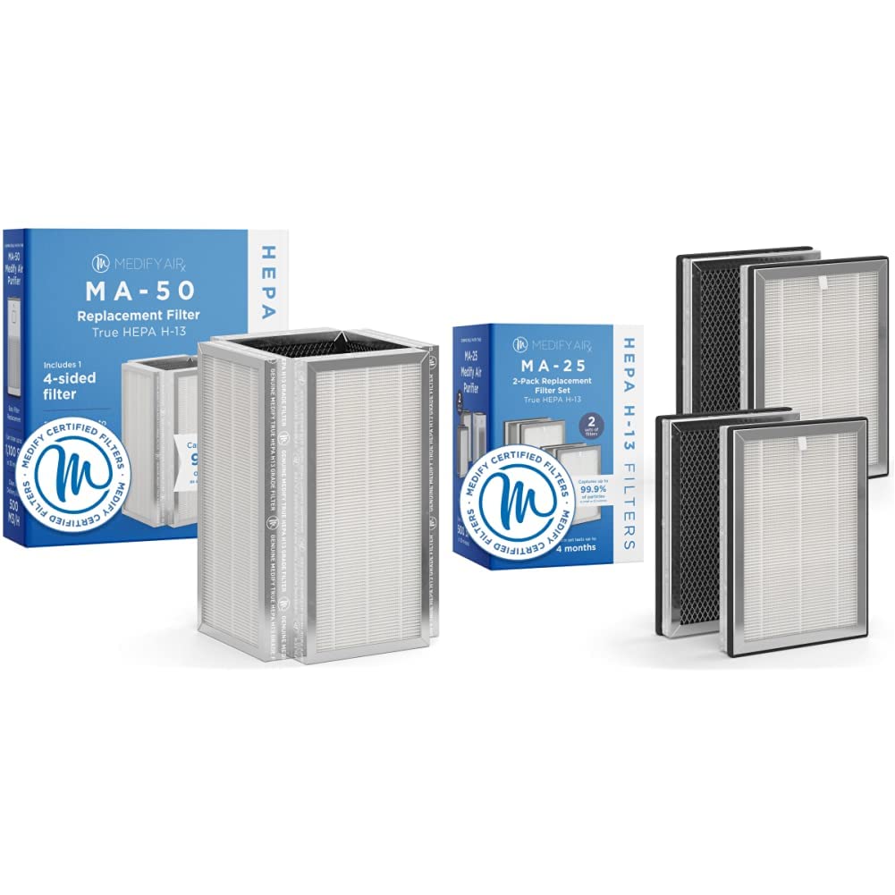 Medify MA-50 Genuine Replacement Filter 3 in 1 H13 HEPA 1-Pack Pack of 2 Z67867