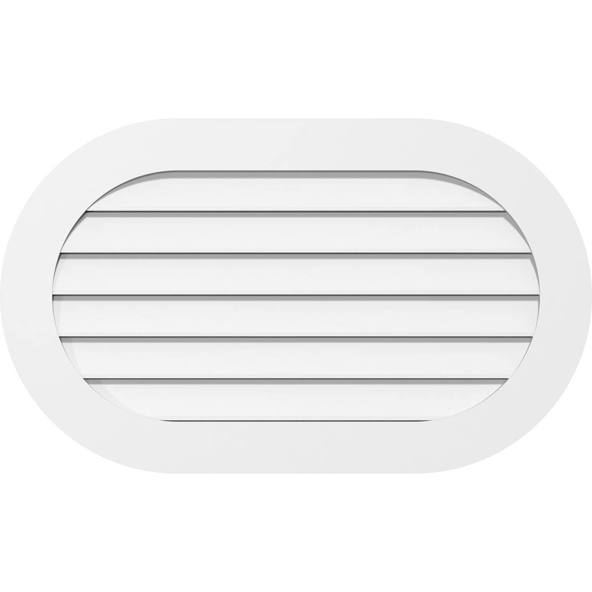 40x22W x 34x22H Horizontal Round Ended Surface Mount PVC Gable Vent O371353