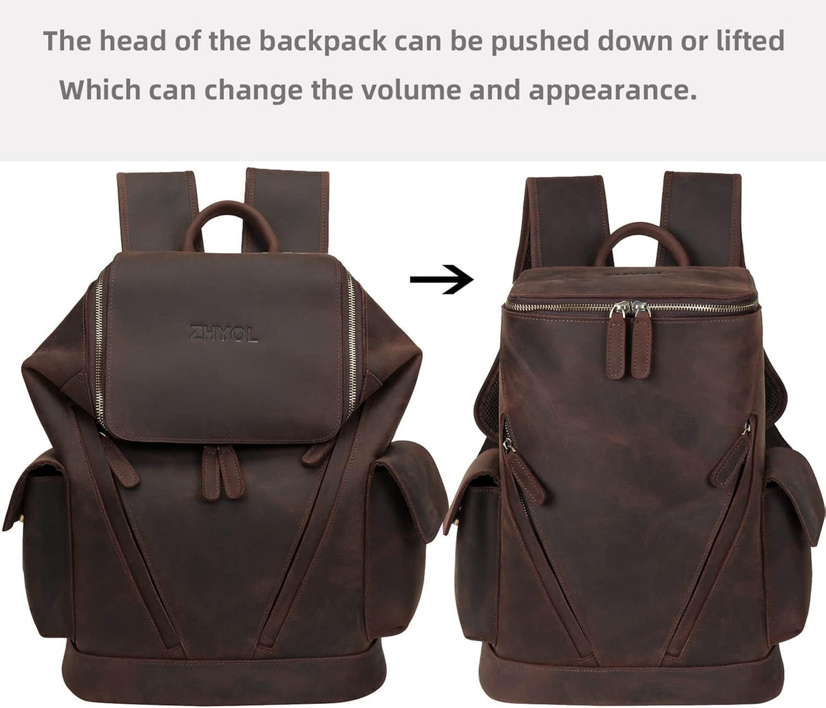 Genuine Leather Laptop Backpack G48577