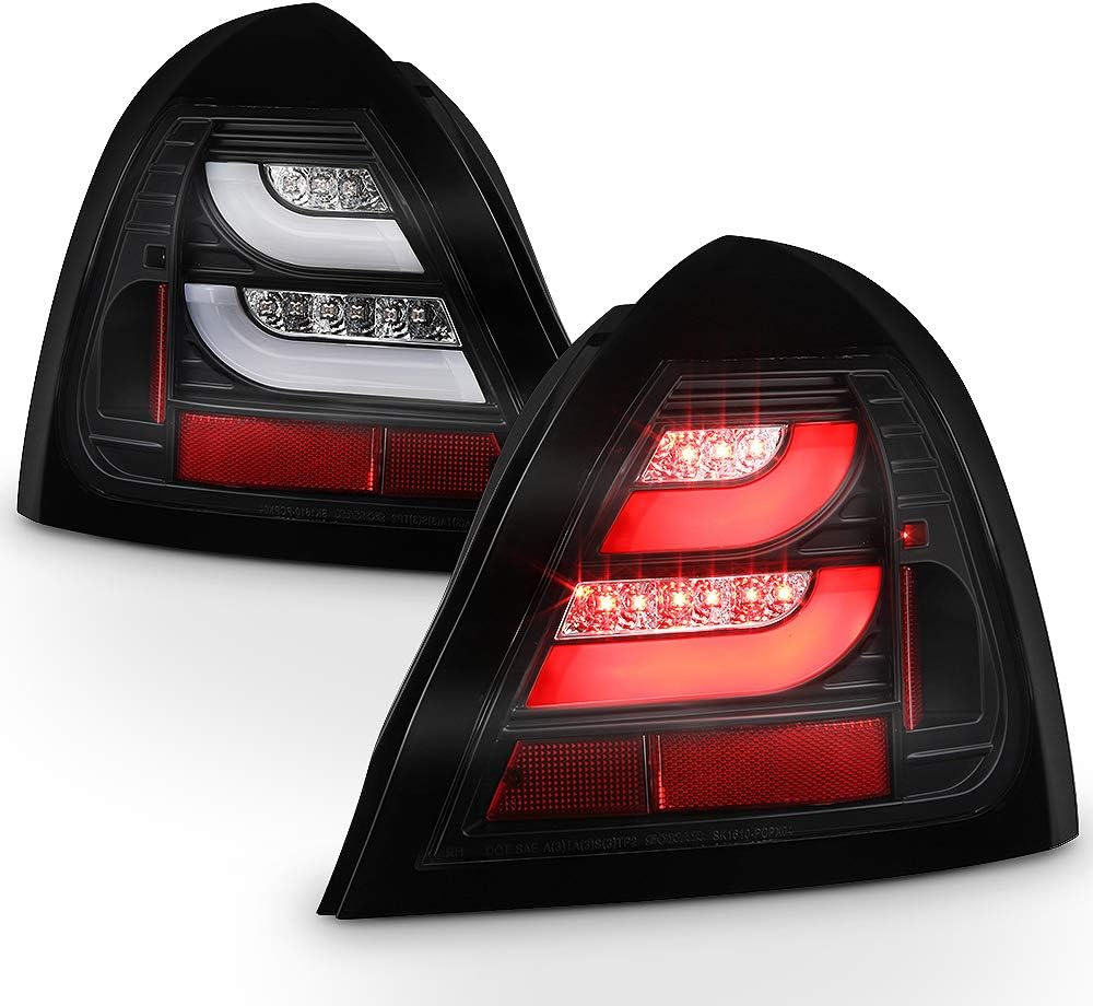 Black LED Tail Lights Driver Passenger Side Replacement T62391