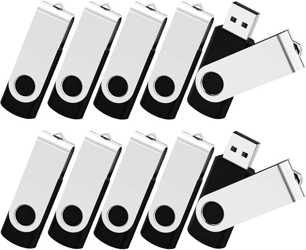 Black Pack of 2 Swivel USB Flash Drives Z433