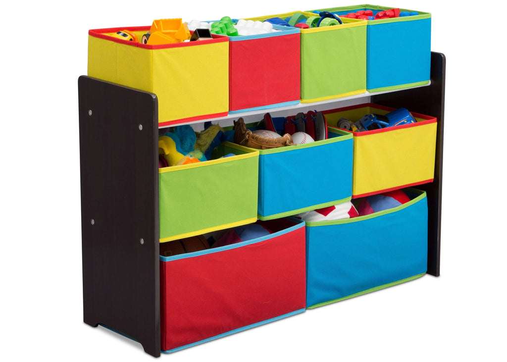 Grey Multi-Bin Toy Organizer with Storage Bins Q7020