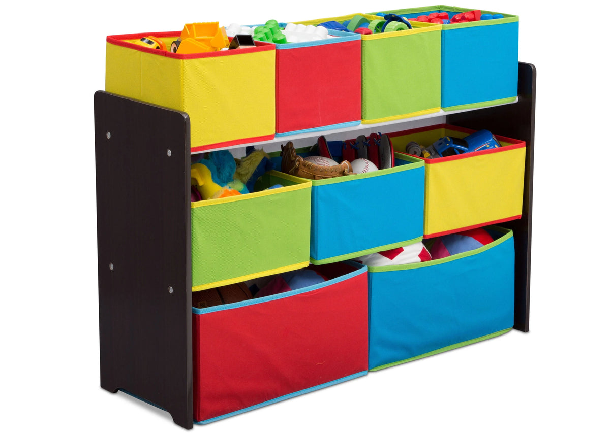 Grey Multi-Bin Toy Organizer with Storage Bins Q7020